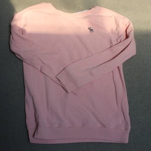 A pink Abercrombie sweater